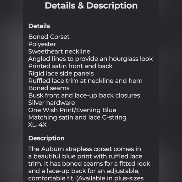 Adore Me Auburn Unlined 3X ACOTAR Night Court 🌙 - Picture 6 of 6